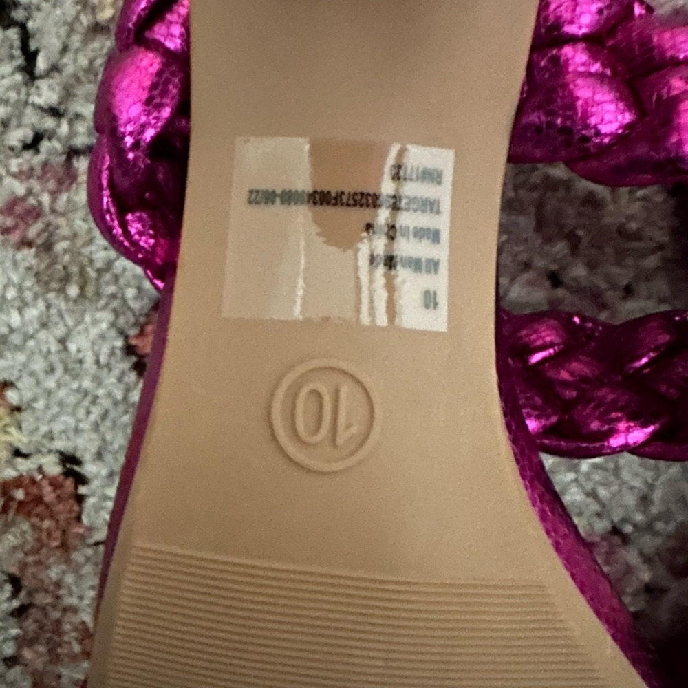 Women's Pink a new day Braided Sandals size 10 nwot - Picture 6 of 8
